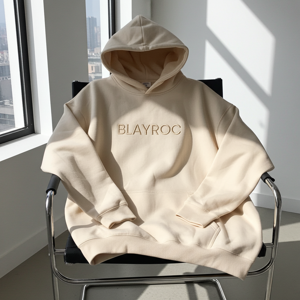 Blayroc Beige Oversized Hoodie